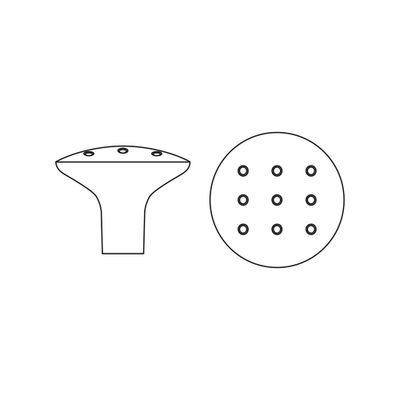 Bouton de meuble rond Golf nickelé mat diamètre 35 mm REI