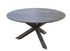 Table de jardin fixe FERRONE céramique verre imprimé 3D  gris ronde ø 150 cm - PROLOISIRS