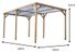 Pergola autoportante en bois traité thermachauffé toit plat L 5,02 x l 3,02 x h 2,41 m, Livraison à domicile incluse - HABRITA