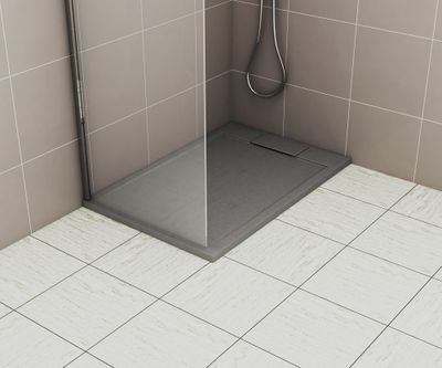 Receveur de douche 80x120 cm résine gris mat Island - OCEA