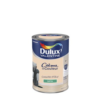 Peinture crème de couleur Coquille d'OEuf Satin 1,25 L - DULUX VALENTINE
