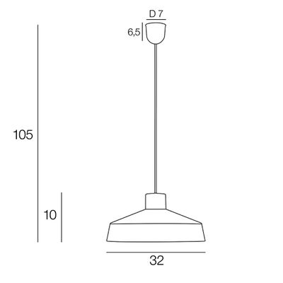 Suspension E27 15W Ø32 cm métal Noir - Helsinki COREP
