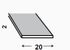 Profilé plat aluminium anodisé incolore 20 x 2 mm 1 m CQFD