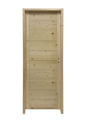 Bloc-porte postformé H.204 x l.83 cm décor plaqué sapin ALPINE poussant gauche - SMIS