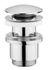 Bonde de lavabo clic-clac avec trop plein NF Chrome 75mm ROUSSEAU SANITAIRE