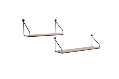 Set de 2 étagères DANA bois et métal - MIRRORS AND MORE