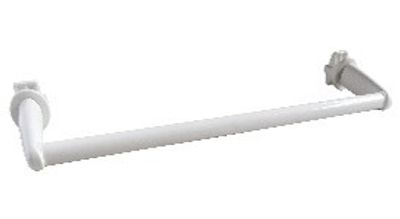 Barre porte-serviettes blanche 36 cm pour sèche-serviettes à tubes ronds à vis
