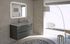 Meuble de salle de bain avec vasque et miroir Meloe gris L 1000 mm BADEN HAUS