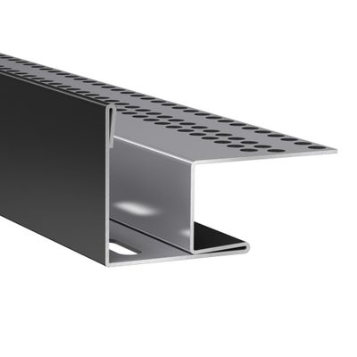 Profil de linteau et de départ alu pose verticale bardage Hardie Plank VL noir minuit - longueur 3000 mm - JAMES HARDIE