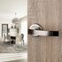 Poignées de porte sur rosaces rondes sans trou Tendance zamak nickel mat ALPERTEC