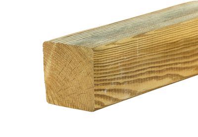 Poteau carré pin bords arrondis traité classe 4 vert - 70 x 70 x 1400 mm - HENRY TIMBER