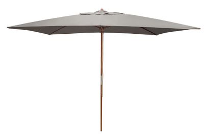 Parasol droit 2x 3m gris  mat en eucalyptus  PROLOISIRS Livraison à domicile incluse