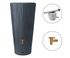 Kit Réservoir Linus 2en1 220LGris Graphite avec Collecteur Filtrant Eco Gris et robinet PE imitation laiton, en carton