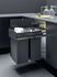 Poubelle extractible 2 bacs effet aluminium 32 litres VIBO
