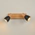 Réglette 2 spots E14 2x7W Noir et bois - Matteo COREP