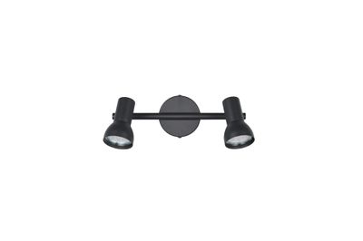 Réglette 2 spots GU10 Cantar noir 2x5W - REALITY