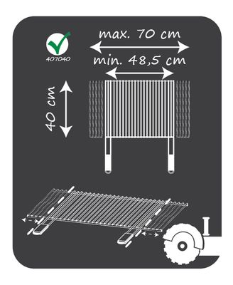 Grille de barbecue découpable 70 x 40 cm - SOMAGIC