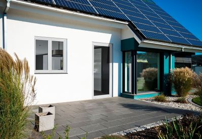 Porte-fenêtre PVC blanc 1 vantail tirant gauche H.205 x l.80 cm CLOSY