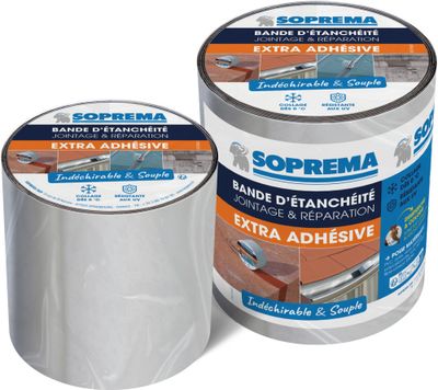 Bande d'étanchéité extra adhésive tous matériaux L.5,00 x  l.0,15 m - SOPREMA