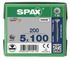 Vis tête fraisée T-star 5 x 100 mm par 200 SPAX