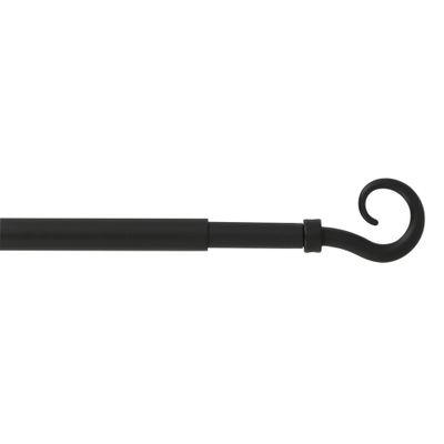 Tringle de vitrage extensible en métal de 40 à 65 cm diam 10 mm Finition Noir - MOBOIS