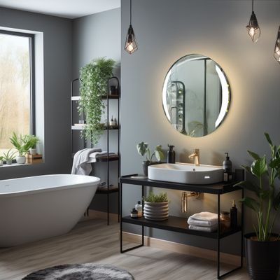 Miroir de salle de bains rétractable Dia65 ø65 cm - NEWMI