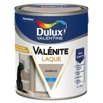 Peinture Boiseries Laque Acrylique Valénite Mat Gazelle 2 L  - DULUX VALENTINE