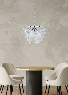 Suspension E14 Orient chrome et cristal 3x40W - REALITY