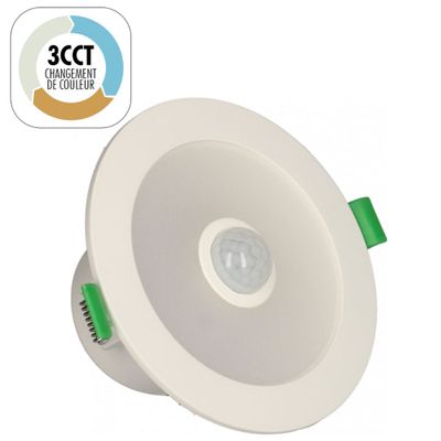 Spot LED encastrable salle de bain IP44 avec détecteur de mouvement - Sirius ARLUX