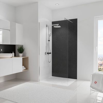 Panneau mural de douche 100x210 cm ardoise DécoDesign Décor - SCHULTE