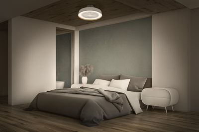 Ventilateur de plafond silencieux avec lumière LED + télécommande Blanc Ø49cm - OSRAM