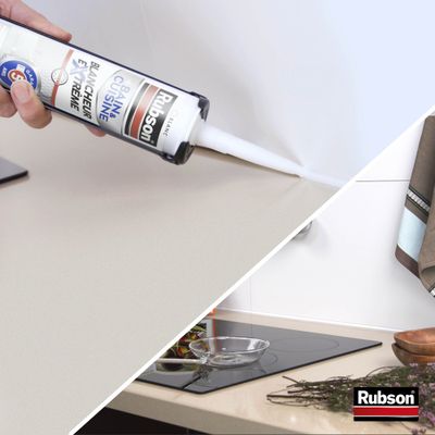 Mastic Silicone Bain & Cuisine Blancheur Extrême 280 ml RUBSON