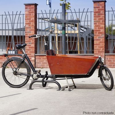 Arceau antivol vélo cargo corten MOTTEZ