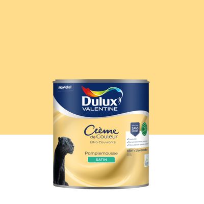 Peinture crème de couleur Pamplemousse satin 0,5L - DULUX VALENTINE 