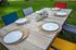 Table de jardin à rallonge ouverture automatique HORTENSE aluminium/céramique beige 200/260x100 cm