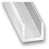 Profilé U aluminium anodisé incolore 20 x 25 x 20 x 1,5 mm 2 m CQFD