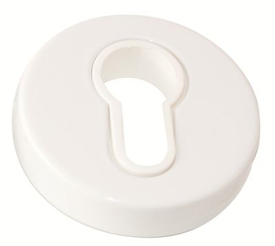 Rosaces de portes rondes à cylindre Mira blanc mat 52 mm ALPERTEC