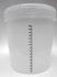 Seau rond blanc gradue 20l
