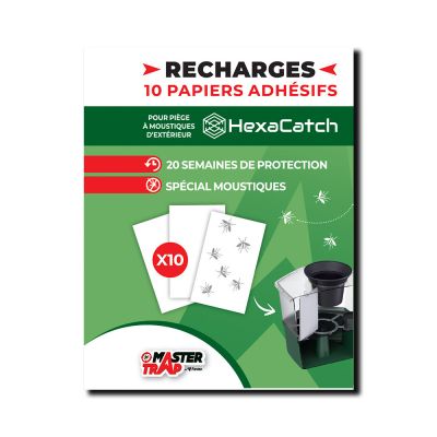 Recharges pour piège à moustique d'extérieur par 10 Hexacatch Master trap