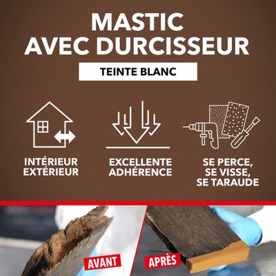 Mastic reconstituant bois chêne moyen 550 gr SINTOBOIS