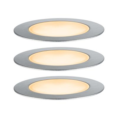 Spots encastrables extérieur LED blanc chaud IP67 3x2W 3x90 lumens 24V Kit de démarrage - Floor Plug & Shine PAULMANN