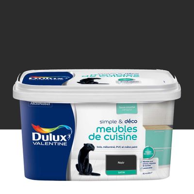 Peinture pour meubles de cuisine simple & déco Noir Satin 2 L - DULUX VALENTINE