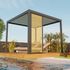 Parois ajourée pour pergola SOFIA aluminium gris imitation bois 0,96 m - ORIAL