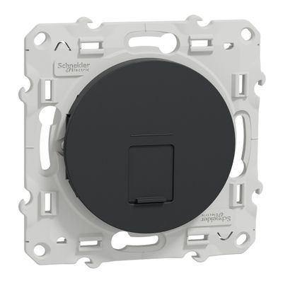 Prise RJ45 grade 3 catégorie 6 blindé anthracite - Odace 2011 SCHNEIDER ELECTRIC