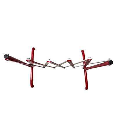 Barrière de chantier droite extensible blanche et rouge MOTTEZ