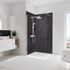 Panneaux muraux de douche 100+100x210 cm marbre anthracite cuivre DécoDesign Softtouch - SCHULTE