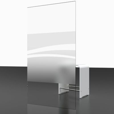 Pare-baignoire rabattable 140x80 cm profilé chrome verre sérigraphié liane - SCHULTE