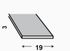 Profilé plat PVC blanc 19 x 3mm 1 m CQFD