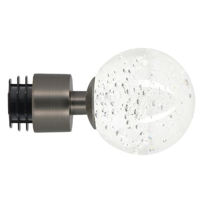 Embout déco boule en métal diam 28 mm Finition Gun foncé - MOBOIS