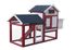 Poulailler standard bicorps couvert avec toit bitumé 2 pentes rouge et blanc 0,94 m² , Livraison à domicile incluse - HABRITA